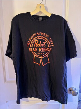 M&O Gold Pabst Blue Ribbon Halloween Tee Black Size XL